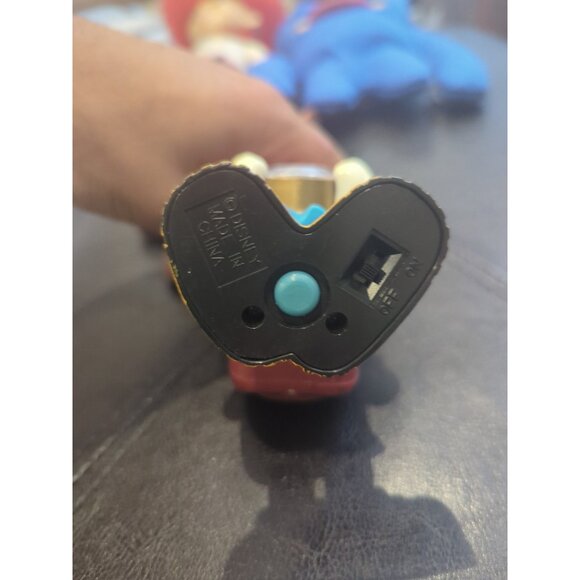 Vintage Disney Mickey Mouse Holding Heart Flashlight With Backpack 5" (Working) - Picture 5 of 5